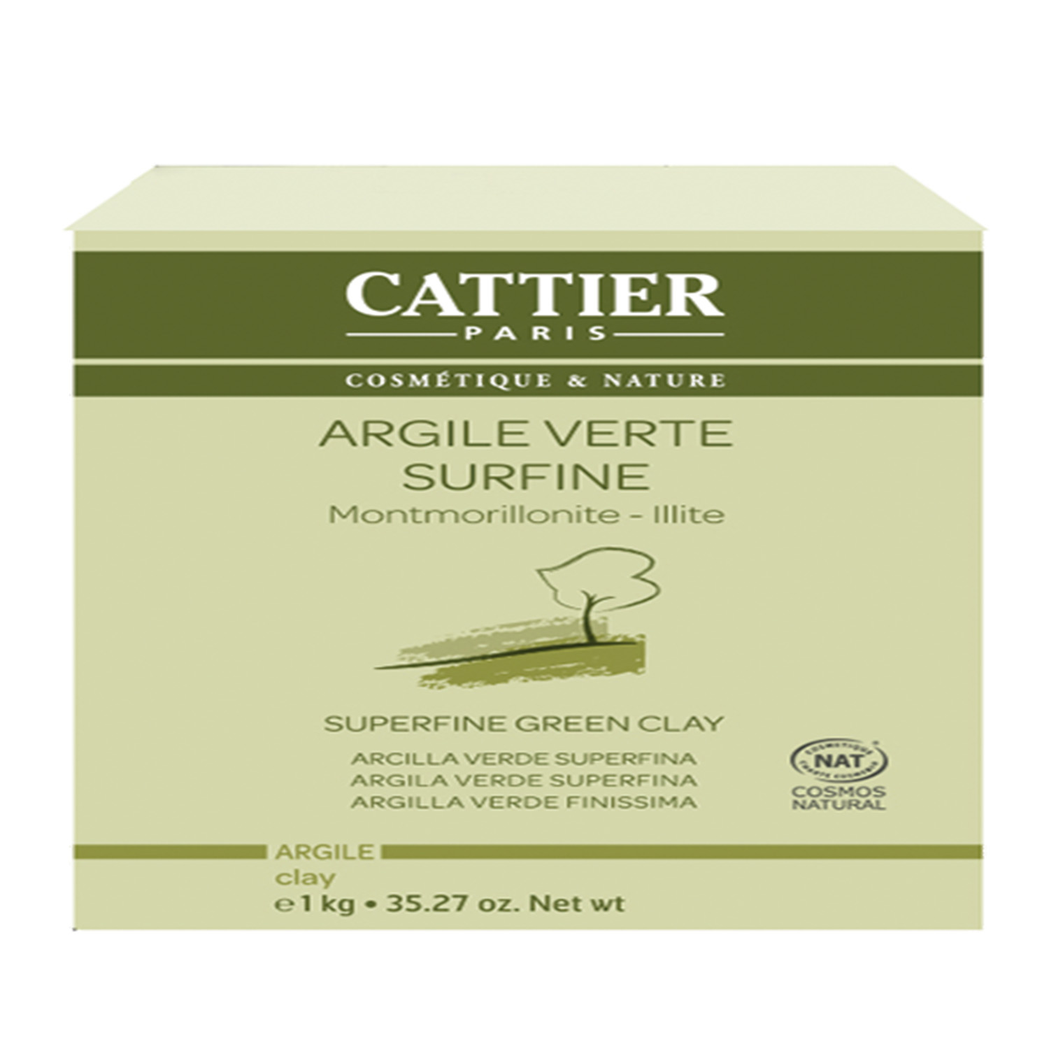 Cattier Argile Verte Surfine 1kg