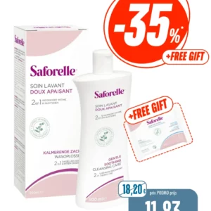 Saforelle Soin Lavant Doux 500ml + Lingettes